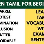 Tamil Words with Example sentence