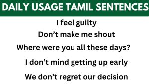 Tamil sentences through English
