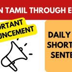 Tamil Short Sentences Through English