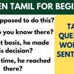 Learn Tamil question words & example questions | Learn Tamil through English