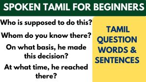 Learn Tamil question words & example questions | Learn Tamil through English Dec-22