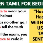 Have to / Had to / Will Have to usage Tamil sentences