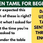 Daily life conversation Tamil sentences