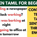 Tamil Continous Tense Sentences through English