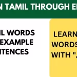 Tamil words starts with "அ & ஆ" with sentence