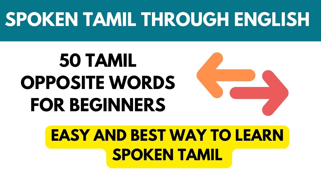 Read more about the article Tamil Antonyms through English | Learn Tamil through English