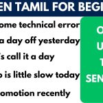 Office Usage Tamil Sentences