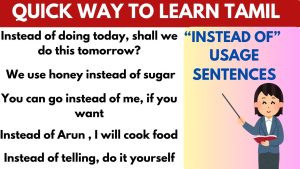 usage of Instead of in sentences